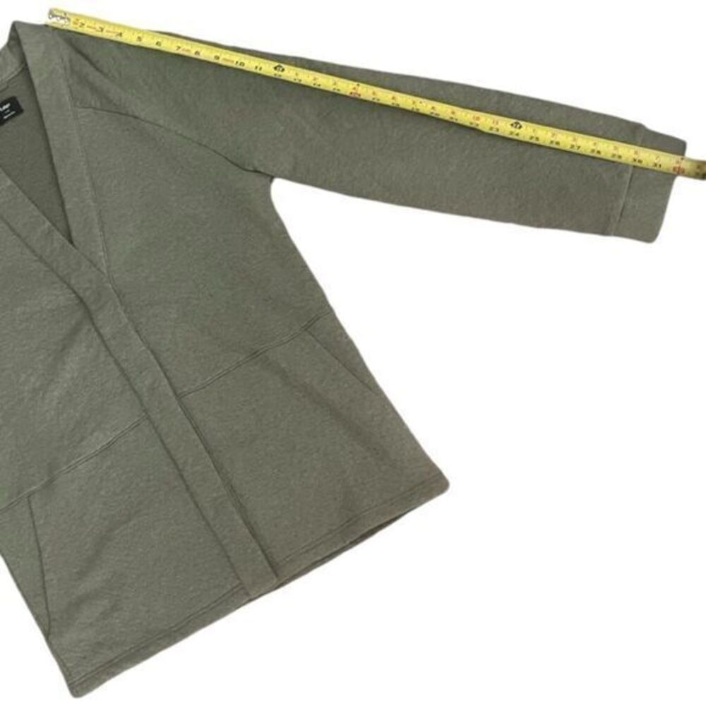 Lunya Lahgo Restore Double Faced Cardigan Sweatshirt Pima Cotton Large Green‎ - Picture 10 of 10